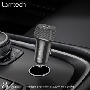 LAMTECH PREMIUM FAST IN-CAR CHARGER TYPE-C PD20W BLACK 4 054 01 000463 5