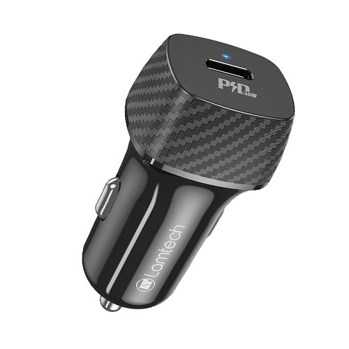 LAMTECH PREMIUM FAST IN-CAR CHARGER TYPE-C PD30W BLACK LAMTECH PREMIUM FAST IN-CAR CHARGER TYPE-C PD30W BLACK