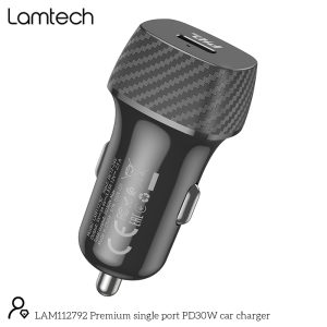LAMTECH PREMIUM FAST IN-CAR CHARGER TYPE-C PD30W BLACK 3 054 01 000465 4