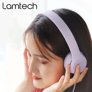 LAMTECH EXTRA BASS STEREO HEADPHONES WITH MIC PURPLE REFURBISHED 2 054 01 000500 3