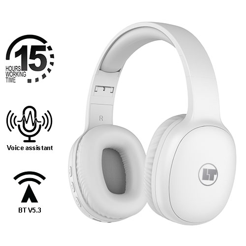 LAMTECH BT5.3 FOLDABLE HIGH FIDELITY HEADPHONES WHITE LAMTECH BT5.3 FOLDABLE HIGH FIDELITY HEADPHONES WHITE