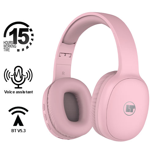 LAMTECH BT5.3 FOLDABLE HIGH FIDELITY HEADPHONES PINK LAMTECH BT5.3 FOLDABLE HIGH FIDELITY HEADPHONES PINK