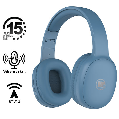 LAMTECH BT5.3 FOLDABLE HIGH FIDELITY HEADPHONES BLUE LAMTECH BT5.3 FOLDABLE HIGH FIDELITY HEADPHONES BLUE