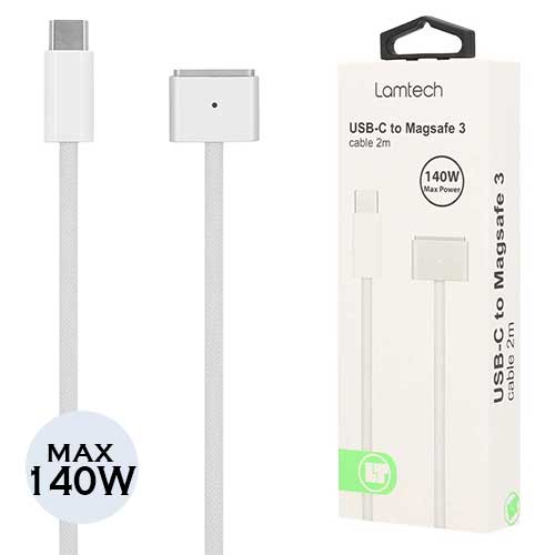 LAMTECH USB-C TO MAGSAFE 3 CABLE MAX 140W 2M LAMTECH USB-C TO MAGSAFE 3 CABLE MAX 140W 2M