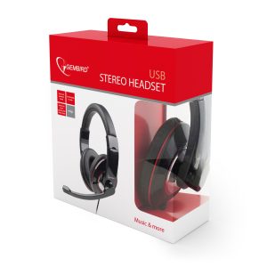 GEMBIRD USB STEREO HEADSET GLOSSY BLACK 4 072 01 000280 3