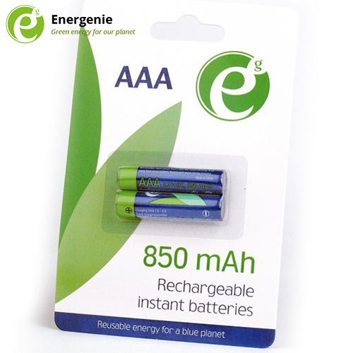 ENERGENIE READY TO USE RECHARGEABLE BATTERIES AAA 850MAH 2PCS/PACK ENERGENIE READY TO USE RECHARGEABLE BATTERIES AAA 850MAH 2PCS/PACK
