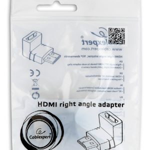CABLEXPERT HDMI RIGHT ANGLE ADAPTER 90o DOWNWARDS 4 072 01 000681 3