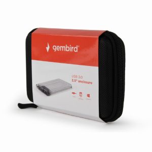 GEMBIRD USB 3,0 2,5' ENCLOSURE FOR 9,5MM DRIVE TRANSPARENT PLASTIC 3 5' ENCLOSURE FOR 9