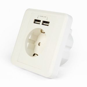 ENERGENIE AC WALL SOCKET WITH 2 PORT USB CHARGER 2,4A WHITE 3 072 01 001109 3