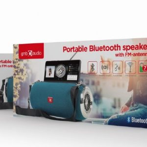 GEMBIRD PORTABLE BLUETOOTH SPEAKER WITH ANTENNA GREEN 3 072 01 001274 3