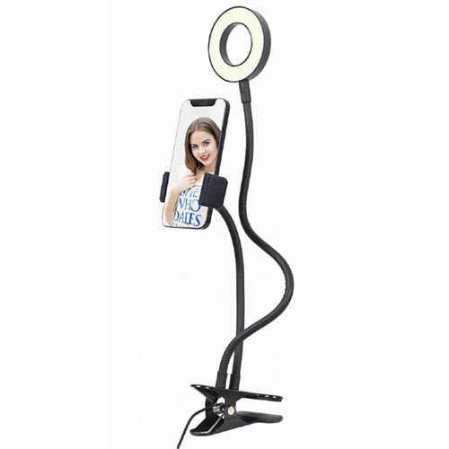 GEMBIRD SELFIE RING LIGHT WITH PHONE HOLDER GEMBIRD SELFIE RING LIGHT WITH PHONE HOLDER