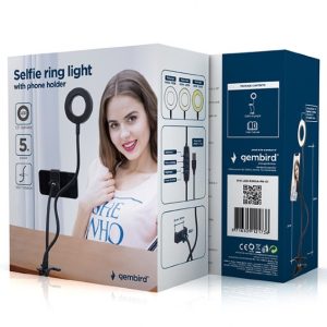 GEMBIRD SELFIE RING LIGHT WITH PHONE HOLDER 3 072 01 001426 2