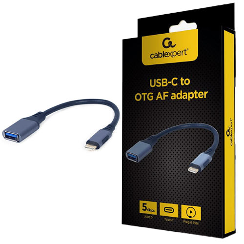 CABLEXPERT USB-C TO OTG AF ADAPTER SPACE GREY RETAIL PACK CABLEXPERT USB-C TO OTG AF ADAPTER SPACE GREY RETAIL PACK
