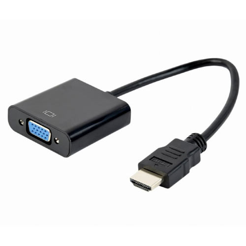 CABLEXPERT HDMI TO VGA ADAPTER CABLE SINGLE PORT BLACK CABLEXPERT HDMI TO VGA ADAPTER CABLE SINGLE PORT BLACK