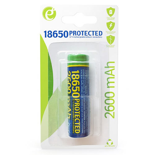 ENERGENIE LITHIUM-ION 18650 BATTERY PROTECTED 2600 mAh ENERGENIE LITHIUM-ION 18650 BATTERY PROTECTED 2600 mAh