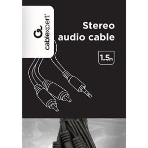 CABLXPERT 3,5MM STEREO PLUG TO 2*RCA PLUGS 1,5M CABLE GOLD-PLATED CONNECTORS 3 5M CABLE GOLD-PLATED CONNECTORS