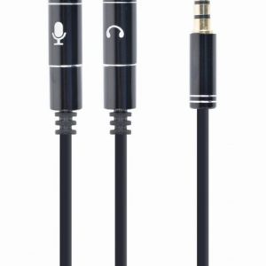 CABLEXPERT 3,5mm AUDIO + MICROPHONE ADAPTER CABLE 0,2m METAL CONNECTORS 2 5mm AUDIO + MICROPHONE ADAPTER CABLE 0