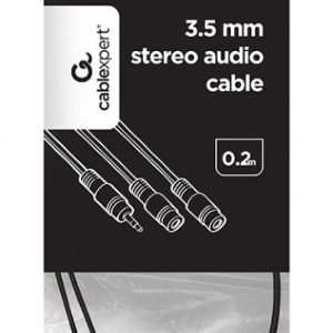 CABLEXPERT 3,5mm AUDIO + MICROPHONE ADAPTER CABLE 0,2m METAL CONNECTORS 3 2m METAL CONNECTORS