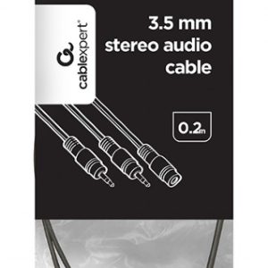 CABLEXPERT 3.5MM 4-PIN SOCKET TO 2x3.5MM STREO PLUG ADAPTER CABLE BLACK METAL CONNECTORS 2 072 01 001551 2