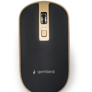 GEMBIRD WIRELESS OPTICAL MOUSE BLACK-GOLD 3 072 01 001600 1