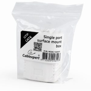CABLEXPERT CAT6 UTP SINGLE PORT SURFACE MOUNT BOX 2 072 01 001601 2