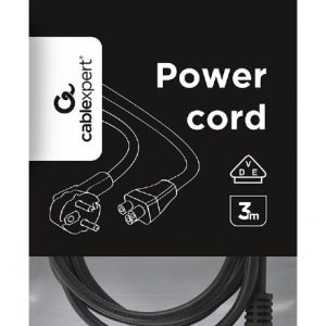 CABLEXPERT POWER CORD C5 VDE APROVED 3M 3 072 01 001609 3