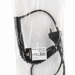 CABLEXPERT POWER CURLED CORD (C1) 2x0.75SQ.MM VDE APPROVED 1,8M 3 072 01 001611 2