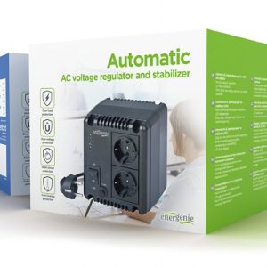 ENERGENIE AUTOMATIC AC VOLTAGE REGULATOR AND STABILIZER LED 220V AC 1000VA 3 072 01 001629 3