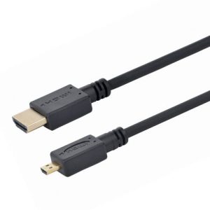 CABLEXPERT HDMI MALE TO MICRO D-MALE BLACK CABLE WITH GOLD-PLATED CONNECTORS 4.5M