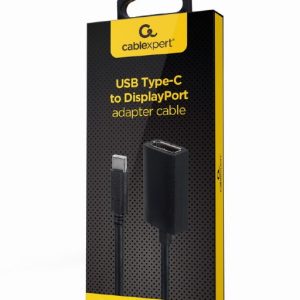 CABLEXPERT USB TYPE-C TO DISPLAYPORT ADAPTER CABLE 4K 15CM BLACK RETAIL PACK 4 072 01 001675 2