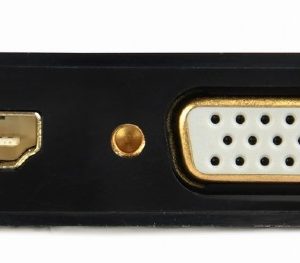 CABLEXPERT HDMI MALE TO HDMI FEMALE+VGA FEMALE+AUDIO ADAPTER CABLE BLACK RETAIL PACK 3 072 01 001687 3