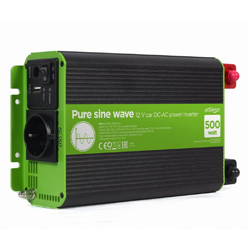 ENERGENIE 12V PURE SINE WAVE CAR DC-AC POWER INVERTER 500W ENERGENIE 12V PURE SINE WAVE CAR DC-AC POWER INVERTER 500W