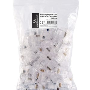 CABLEXPERT MODULAR PLUG 8P8C FOR SOLID CAT6 LAN CABLE 100PCS/BAG 3 072 01 001709 3