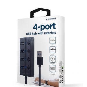 GEMBIRD 4-PORT USB HUB (1XUSB3.1+3XUSB2.0) WITH SWITCHES 4 072 01 001712 5