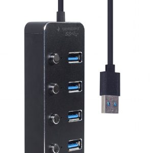 GEMBIRD USB3.1 (GEN1) POWERED 4-PORT HUB WITH SWITCHES 4 072 01 001715 4