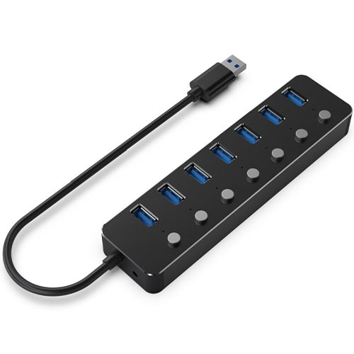 GEMBIRD 7-PORT USB3.1 (GEN1) HUB WITH SWITCHES GEMBIRD 7-PORT USB3.1 (GEN1) HUB WITH SWITCHES