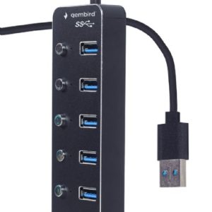 GEMBIRD 7-PORT USB3.1 (GEN1) HUB WITH SWITCHES 2 072 01 001716 3