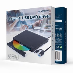 GEMBIRD EXTERNAL USB DVD DRIVE BLACK 2 072 01 001717 1