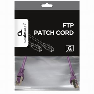 CABLEXPERT FTP CAT6 UTP PATCH CORD PURPLE SHIELDED 0.5M 2 072 01 001811 1