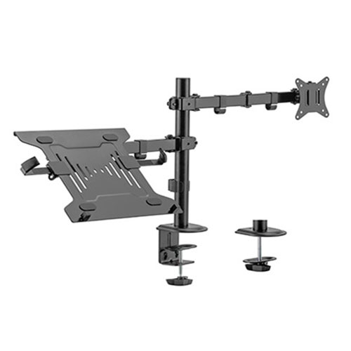 GEMBIRD ADJUSTABLE DESK MOUNT WITH MONITOR ARM AND NOTEBOOK TRAY GEMBIRD ADJUSTABLE DESK MOUNT WITH MONITOR ARM AND NOTEBOOK TRAY
