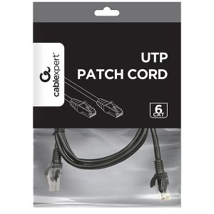 CABLEXPERT UTP CAT6 PATCH CORD 1.5M BLACK 2 072 01 001842 1