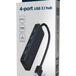 GEMBIRD 4-PORT USB 3.1 (Gen 1) HUB BLACK 4 072 01 001869 3