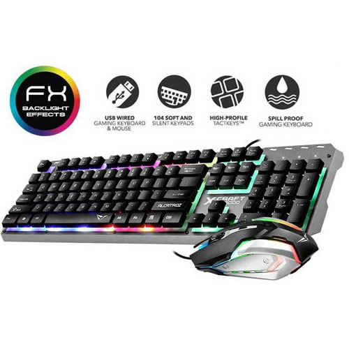 ALCATROZ WATERPROOF USB RGB WIRED COMBO KEYBOARD AND MOUSE X-CRAFT XC3000 ALCATROZ WATERPROOF USB RGB WIRED COMBO KEYBOARD AND MOUSE X-CRAFT XC3000