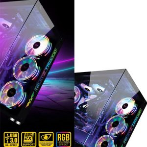 ARMAGGEDDON FULL ATX GAMING CASE NIMITZ TR8000 BLACK 2 073 01 000732 2