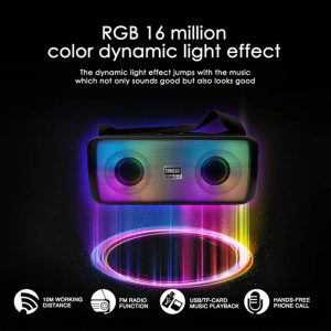 SONIC GEAR BT5.3 RGB PORTABLE WIRELESS SPEAKER WITH FM SONICGO 3 4 073 01 000845 2