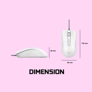 ALCATROZ WIRED MOUSE ASIC 3 WHITE 2 073 01 000850 1