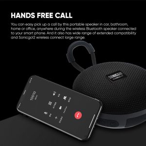 SONICGEAR SONICGO 2 BLUETOOTH 5.3 PORTABLE SPEAKER WITH MIC FM RADIO USB PLAYBACK BLACK 4 073 01 000925 2