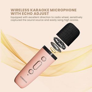 SONICGEAR IOX K200 BLUETOOTH 5.1 HOME KARAOKE PORTABLE SPEAKER WITH WIRELESS MIC PINK 4 073 01 000967 4