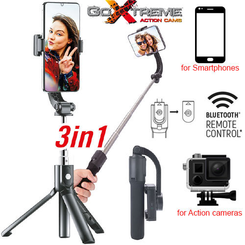 GOXTREME1-AXIS SELFIE GIMBAL GS1 WITH BT REMOTE CONTROL GOXTREME1-AXIS SELFIE GIMBAL GS1 WITH BT REMOTE CONTROL