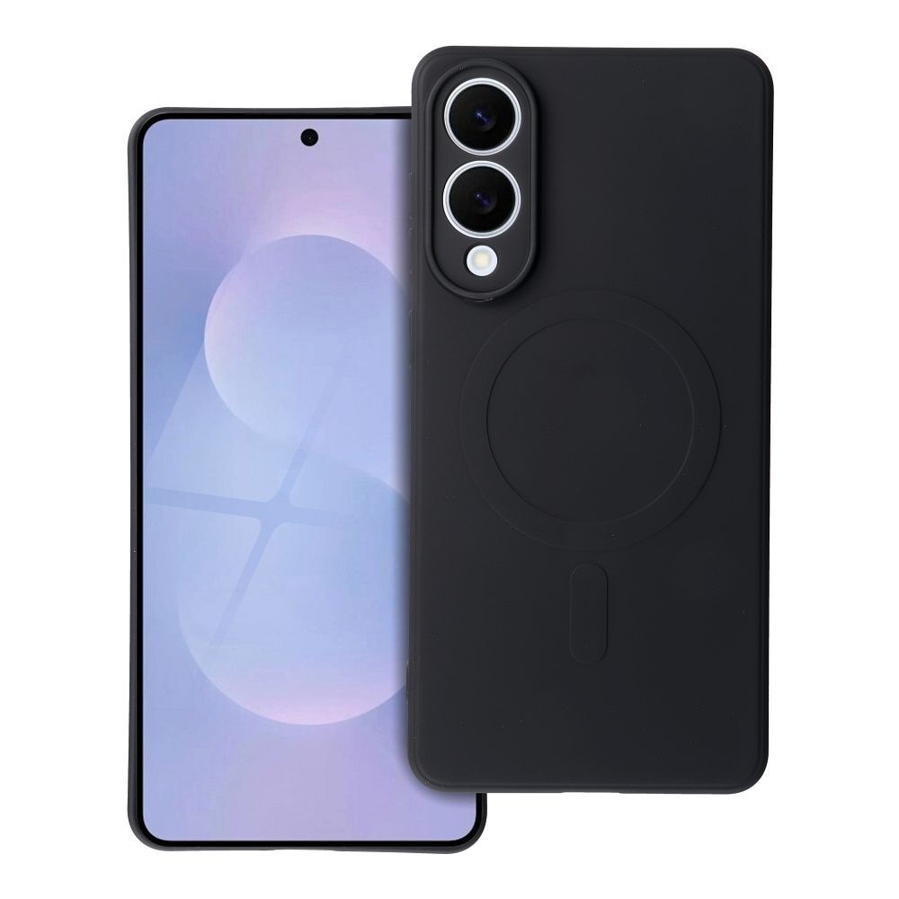 Case for Samsung S25 EDGE Silicone Mag Cover compatible with MagSafe (camera protection) black Case for Samsung S25 EDGE Silicone Mag Cover compatible with MagSafe (camera protection) black